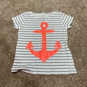 grey and white striped anchor shirt